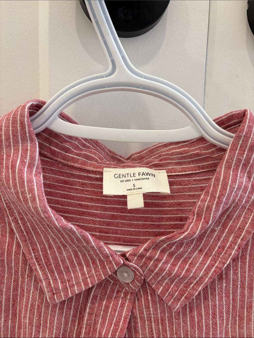 Gentle Fawn Pink Striped Button-Down Shirt - Picture 2 of 3